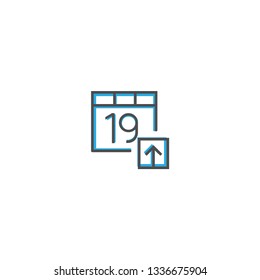 Calendar icon design. Interaction icon line vector illustration design