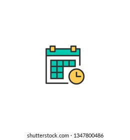 Calendar icon design. Interaction icon vector illustration