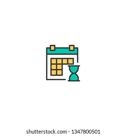 Calendar icon design. Interaction icon vector illustration