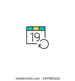 Calendar icon design. Interaction icon vector illustration