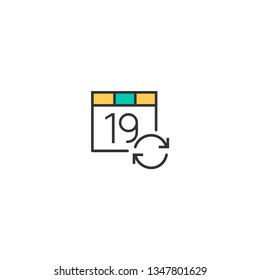 Calendar icon design. Interaction icon vector illustration