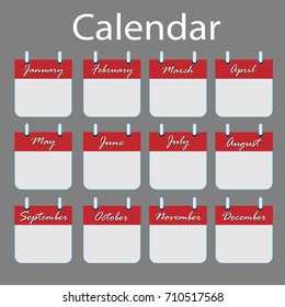 Calendar icon design isolated