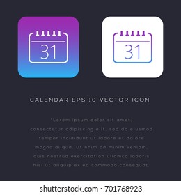 Calendar icon design on modern flat background