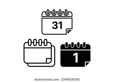 Calendar icon design template isolated illustration