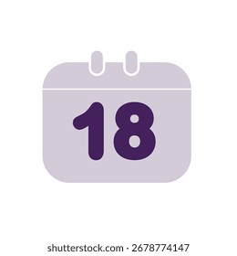 Plantilla de diseño de icono de calendario aislada