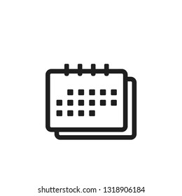 Calendar icon design template vector graphic illustration