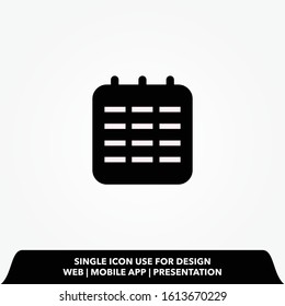 Calendar icon design template. Vector EPS 10