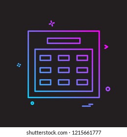 Calendar icon design vector