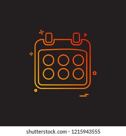 Calendar icon design vector