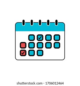 Calendar Icon Design. Vector Illustration