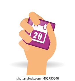calendar icon design, vector illustration