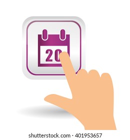 calendar icon design, vector illustration
