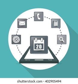 calendar icon design, vector illustration