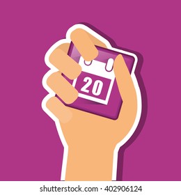 calendar icon design, vector illustration