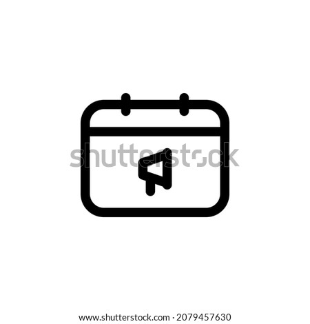 Calendar icon design vector illustration with symbol event, megaphone, advertising, promotion, schedule for advertising business