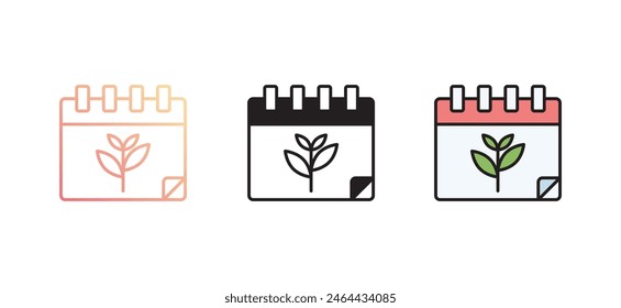 Calendar icon design with white background stock illustration
