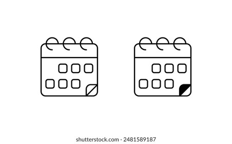 Kalender-Icon-Design mit weißem Hintergrund Stock-Illustration