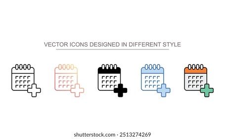 Calendar icon design with white background stock illustration