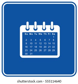 Calendar icon design,clean vector