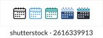 Calendar Icon In Different Style Vector