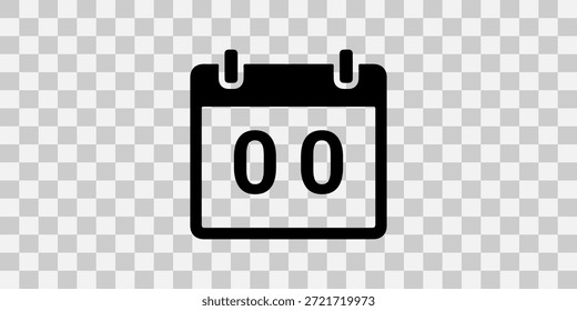 Calendar icon with double zero date display