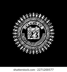 Kalendersymbol mit Chalkboard-Textur gezeichnet. 