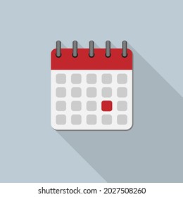 icono de calendario con sombra de caída, cita o ilustración vectorial de fecha límite