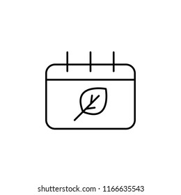 calendar icon. Element of autumn icon for mobile concept and web apps. Thin line calendar icon can be used for web and mobile