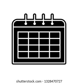the calendar icon. Element of education for mobile concept and web apps icon. Glyph, flat icon for website design and development, app development