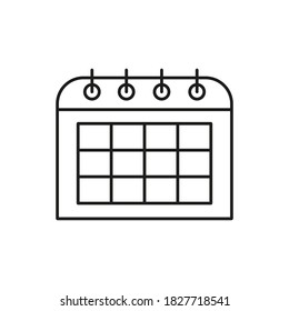 calendar icon element of school icon for mobile concept and web app. Thin line calendar icon can be used for web and mobile. Premium icon on white background