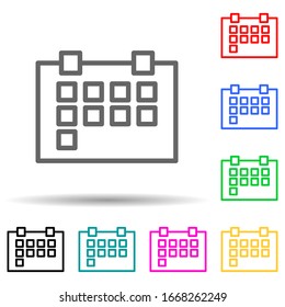the calendar icon. Element of simple icon for websites, web design, mobile app, info graphics. Thick line icon for website design and development, app development