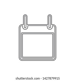 Calendar icon. Event date sign