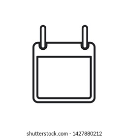 Calendar icon. Event date sign