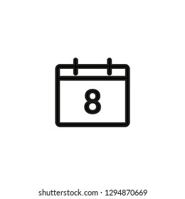 Calendar icon. Event sign