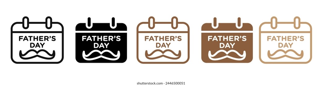 Calendar Icon for Fathers Day Celebrating Paternal Bonds and Events