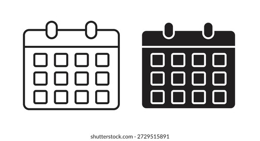Icono del calendario. cartel plano lleno para el concepto móvil y el Diseño web