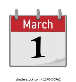 Calendar icon is the first number of the month. 