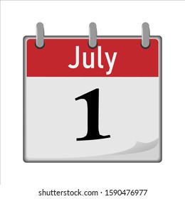 Calendar icon is the first number of the month. 