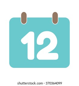 calendar icon flat 12