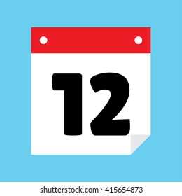 calendar icon flat 12