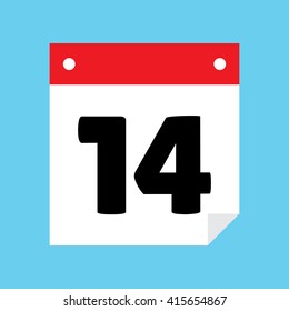 calendar icon flat 14