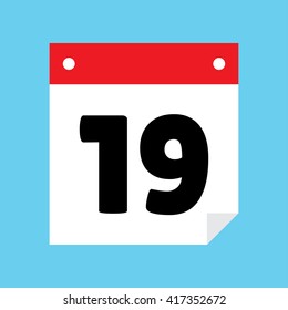 calendar icon flat 19
