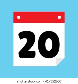 calendar icon flat 20