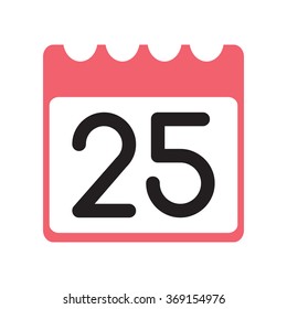 calendar icon flat 25