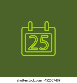  Calendar icon flat .