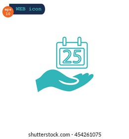  Calendar icon flat .