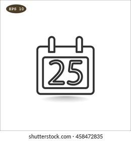  Calendar icon flat .