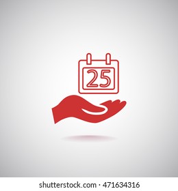  Calendar icon flat .