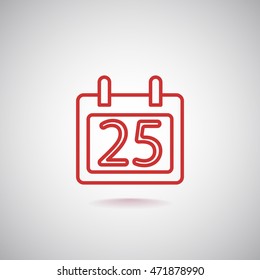 Calendar icon flat .