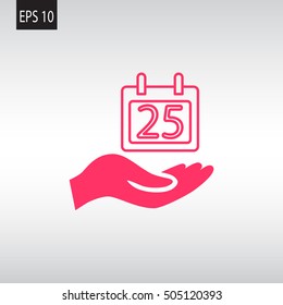  Calendar icon flat .